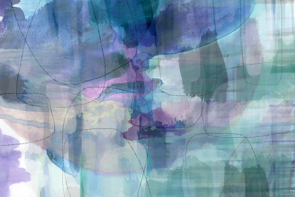 Abstrato em aguarela fluida de cartissi