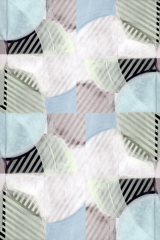 Formas em tons pastel entrelaçadas de cartissi