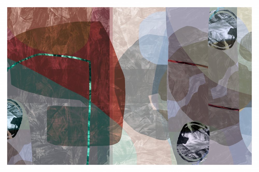 Formas abstratas em camadas de cartissi