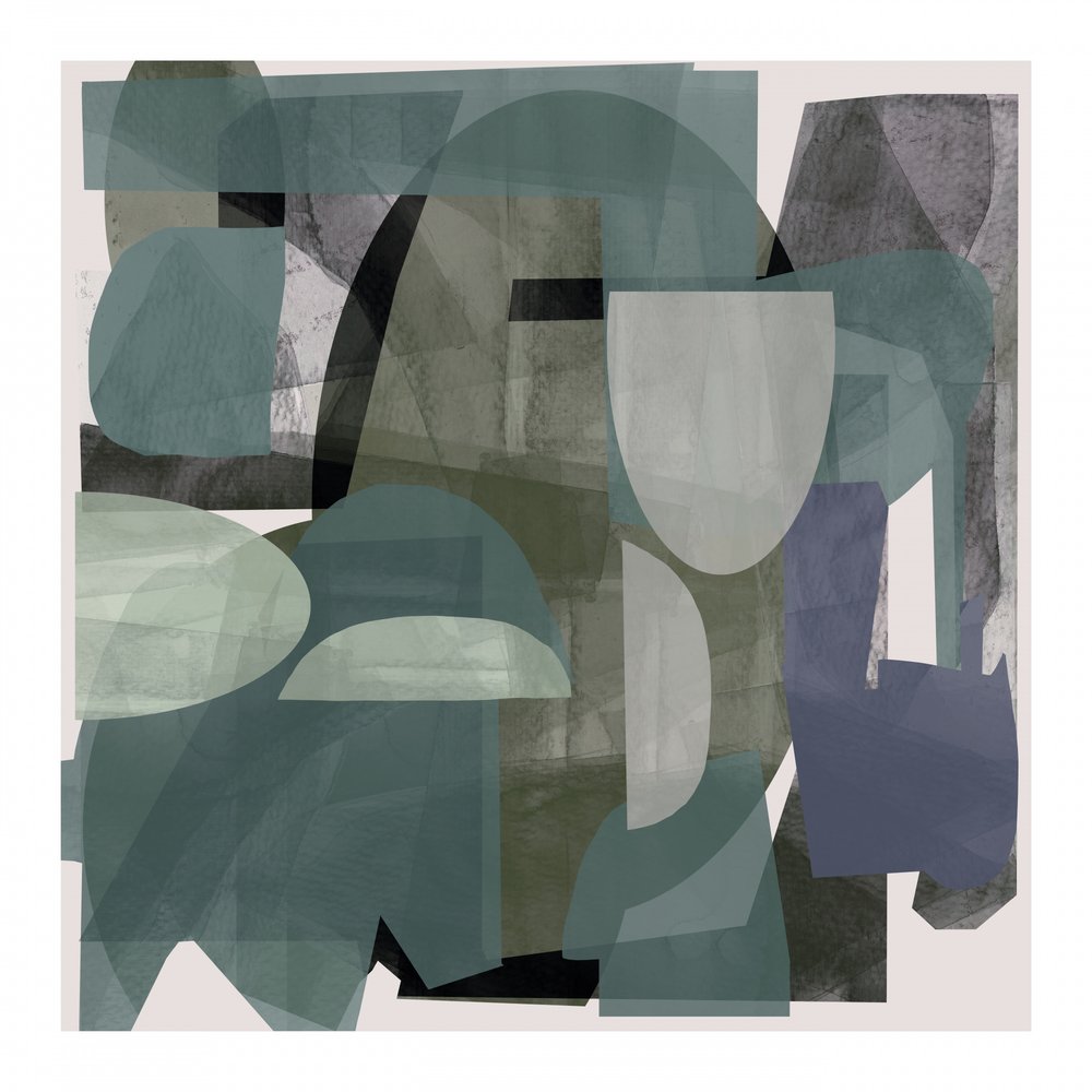 Formas abstratas em camadas de cartissi