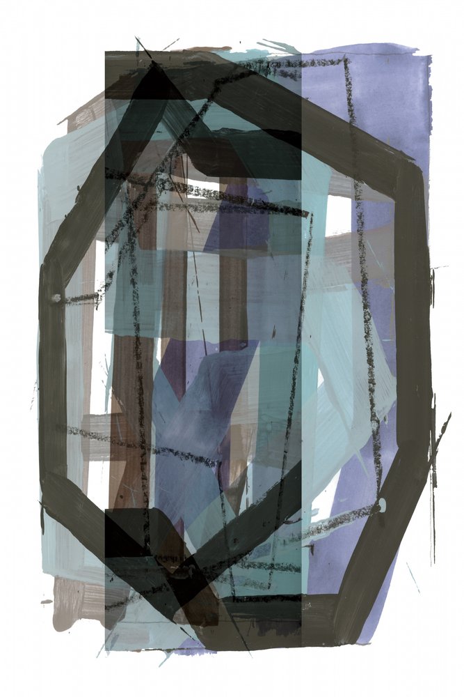 Abstrato geométrico em camadas de cartissi