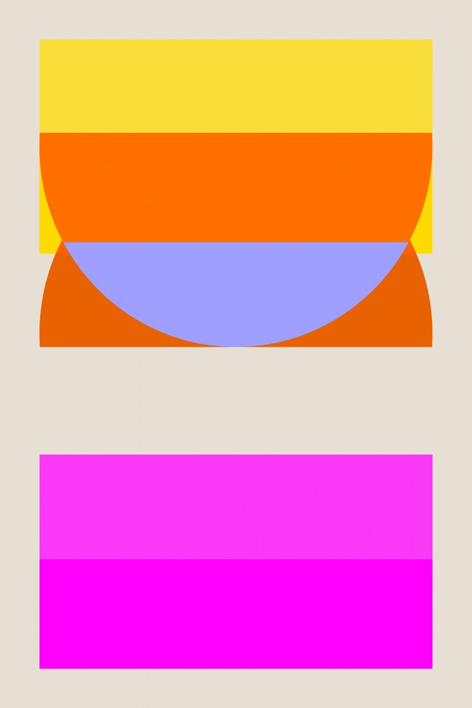 Cores geométricas em camadas de cartissi