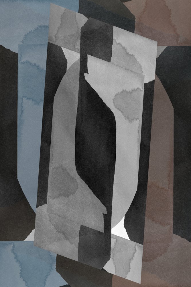 Aquarela geométrica em camadas de cartissi