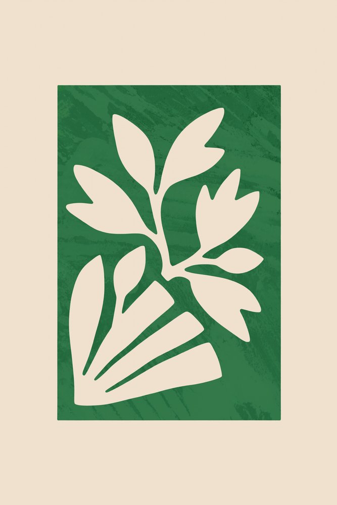 Recorte botânico minimalista de cartissi