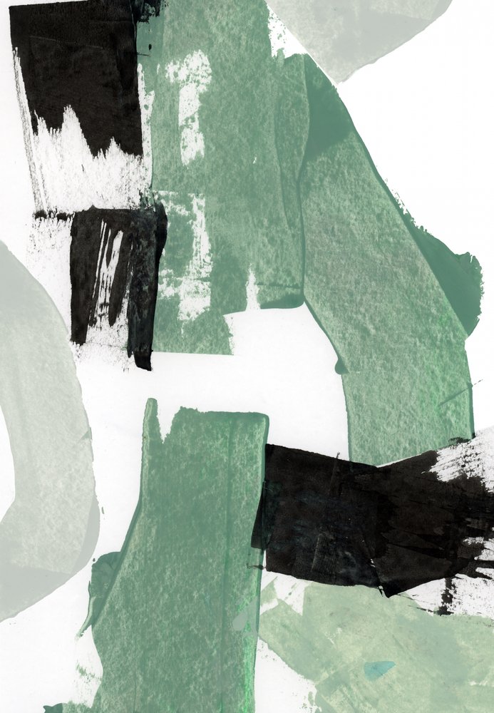 Formas abstratas modernas em verde de cartissi