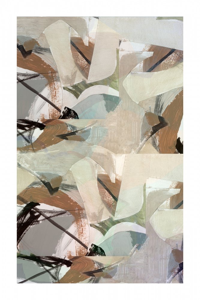 Abstrato moderno em tons suaves de cartissi