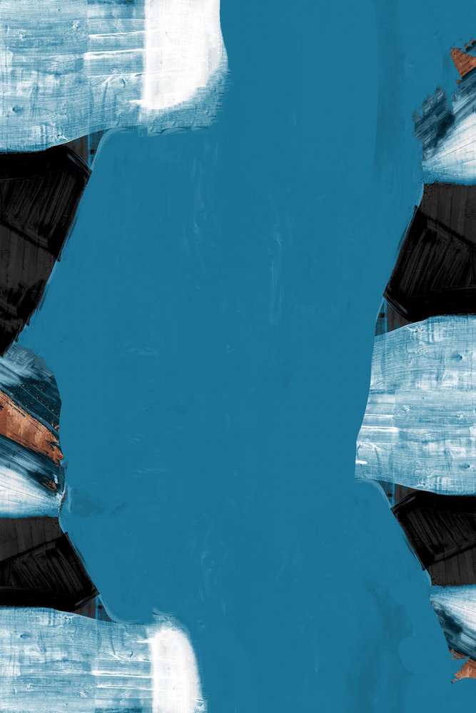 Formas modernas em azul-petróleo de cartissi