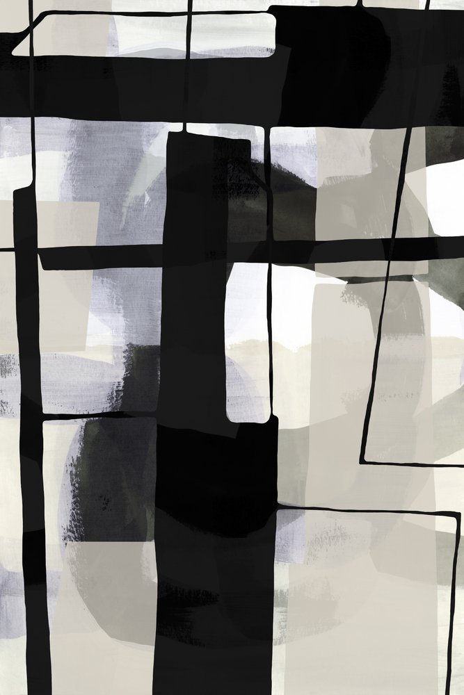 Formas abstratas monocromáticas de cartissi