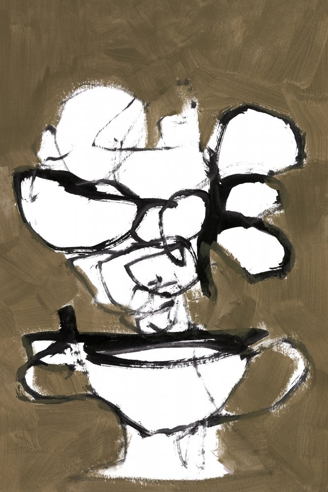 Vaso floral monocromático de cartissi