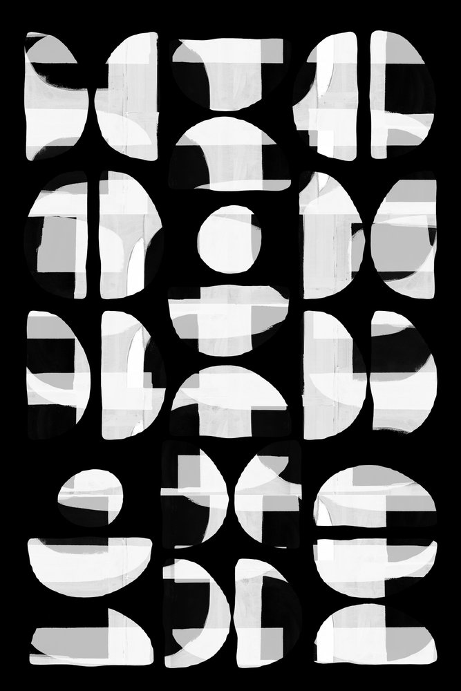 Abstrato geométrico monocromático de cartissi