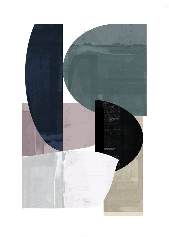 Formas abstratas em tons suaves de cartissi