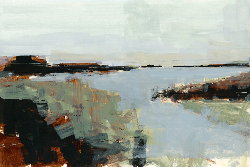 Paisagem abstrata em tons suaves de cartissi