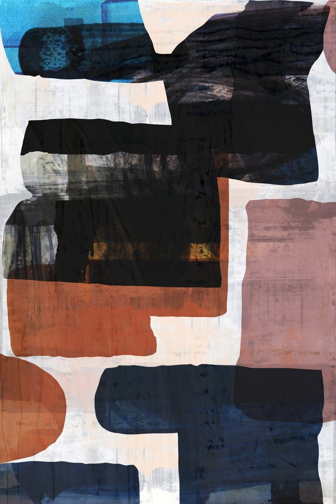 Formas abstratas em tons suaves de cartissi