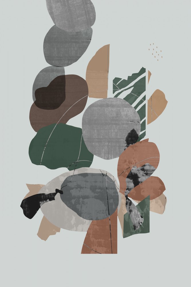 Formas abstratas em tons suaves de cartissi
