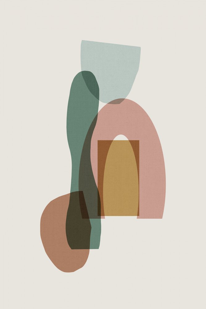 Formas abstratas em tons suaves de cartissi