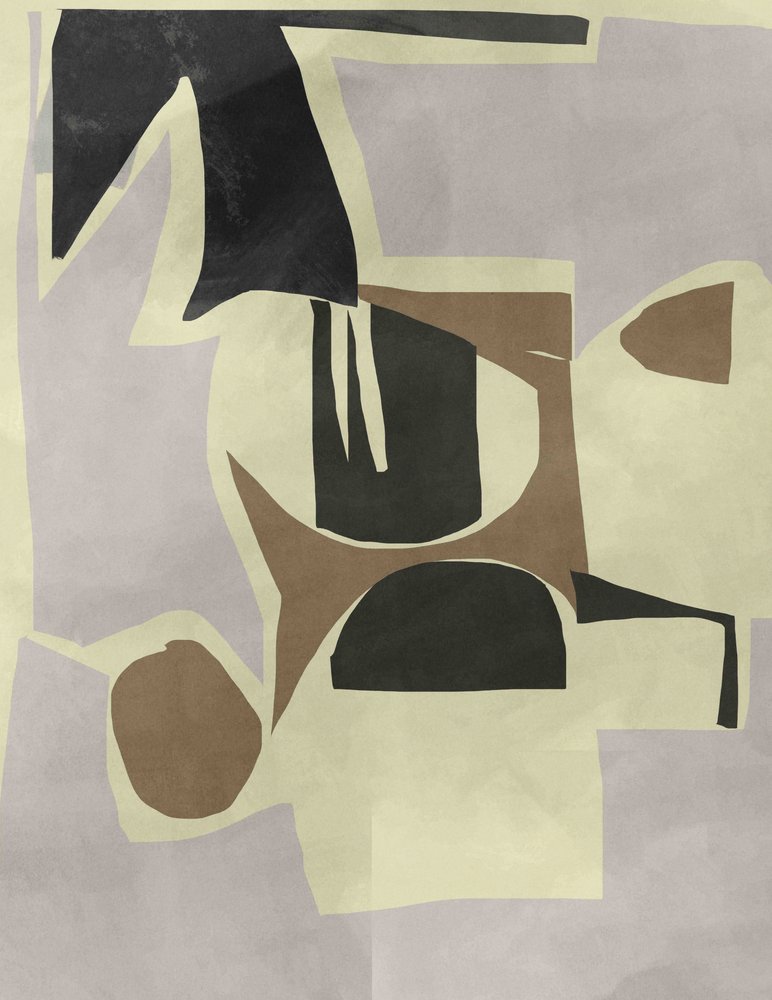 Formas abstratas em tons suaves de cartissi