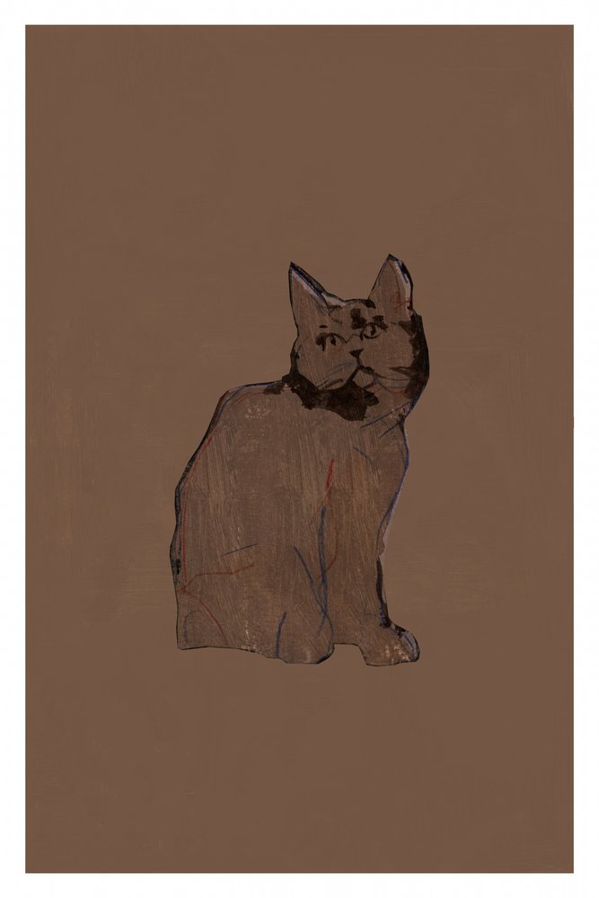 Gato castanho tranquilo de cartissi