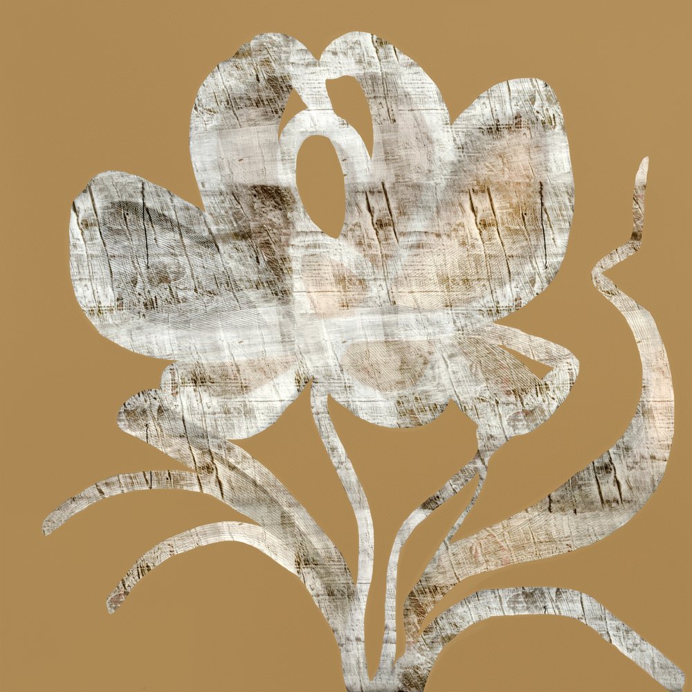 Flor em madeira rústica de cartissi