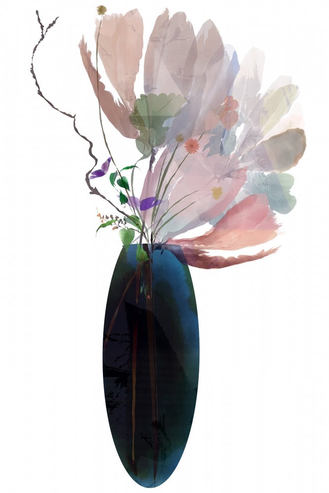 Flores em tons pastel serenos de cartissi