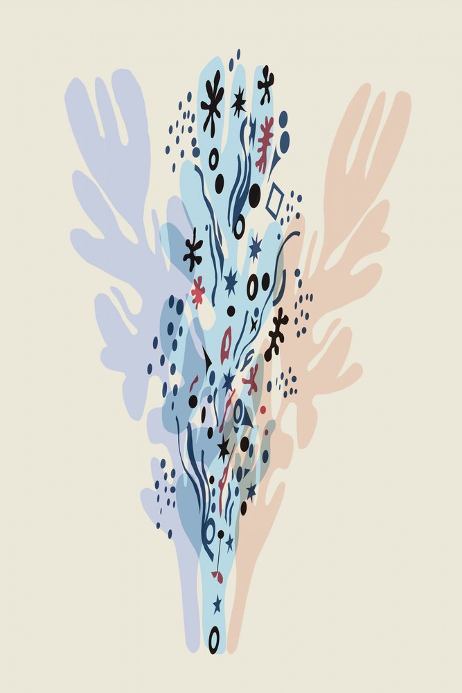 Botânico abstrato suave de cartissi