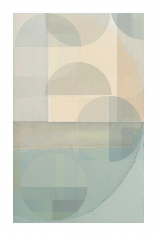 Formas sobrepostas em tons pastel suaves de cartissi