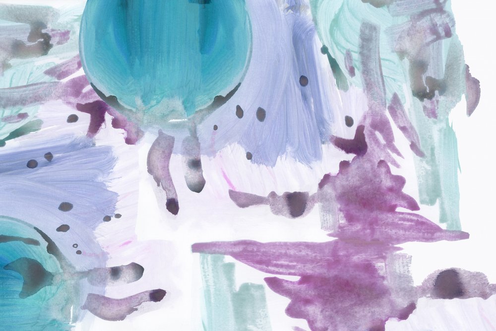 Abstrato em tons suaves de azul-petróleo e lavanda de cartissi