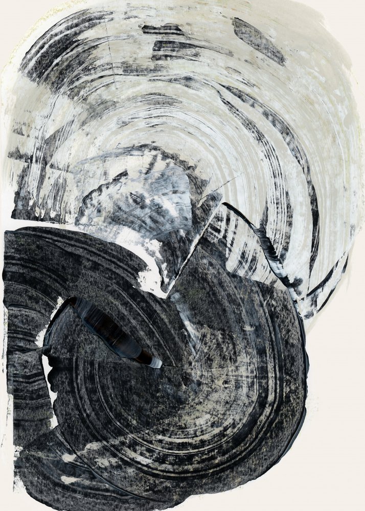 Abstrato monocromático em espiral de cartissi