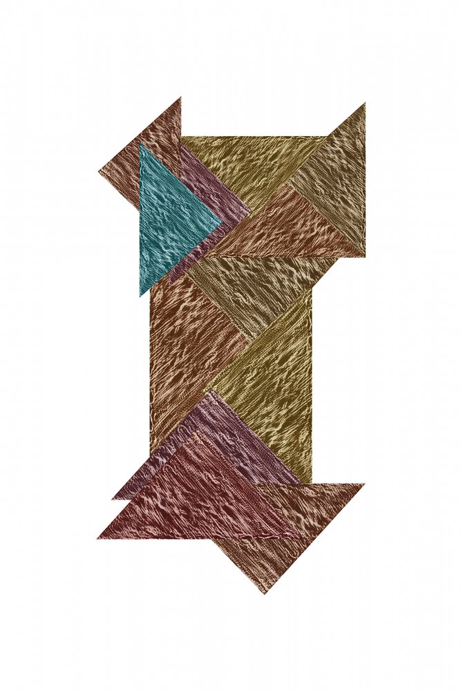 Quebra-cabeças geométrico texturado de cartissi
