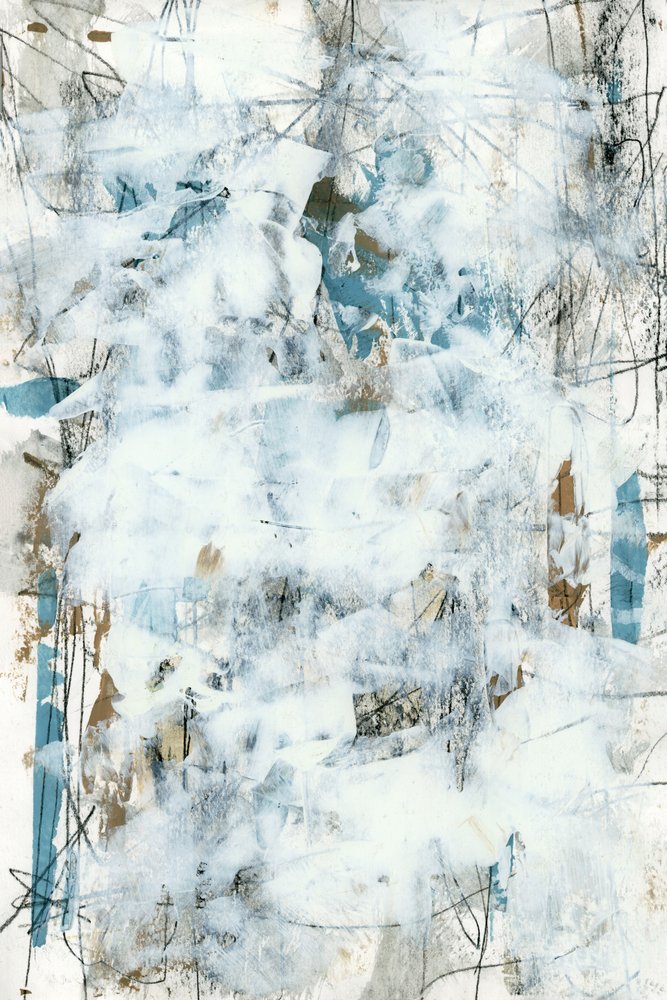 Branco texturado, azul, abstrato de cartissi