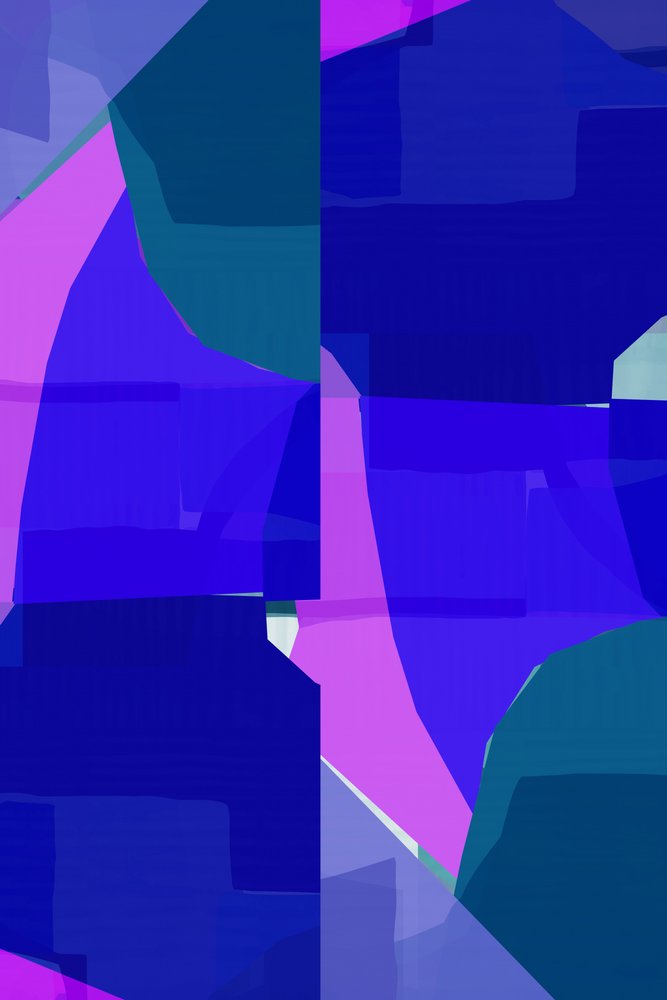 Formas abstratas azuis vibrantes de cartissi