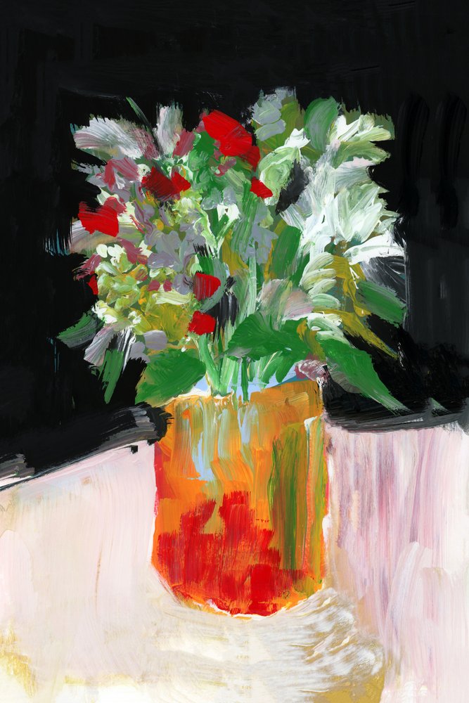 Flores abstratas vibrantes de cartissi