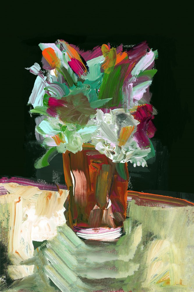 Flores abstratas vibrantes de cartissi