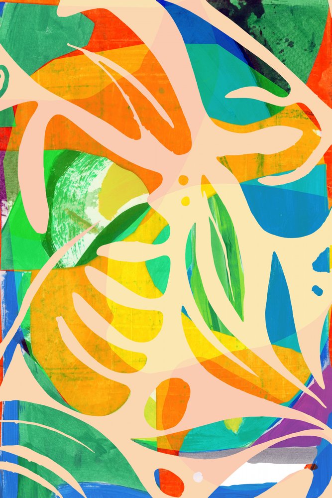 Folhas abstratas vibrantes de cartissi