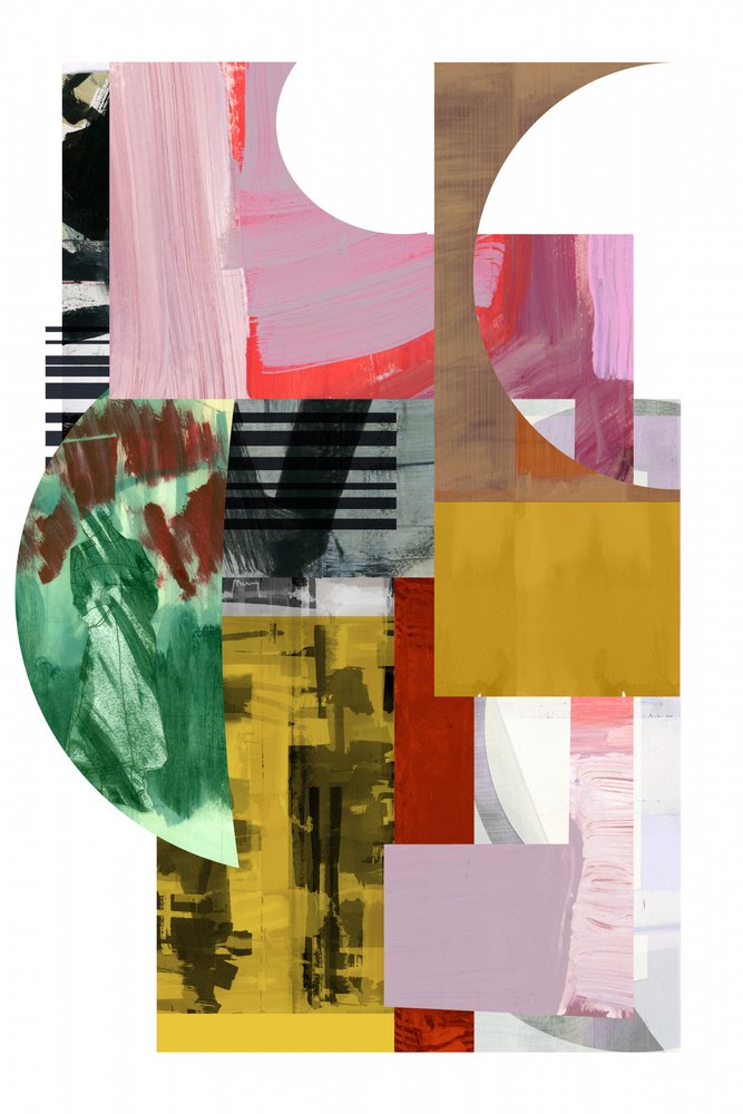 Formas com blocos de cores vibrantes de cartissi