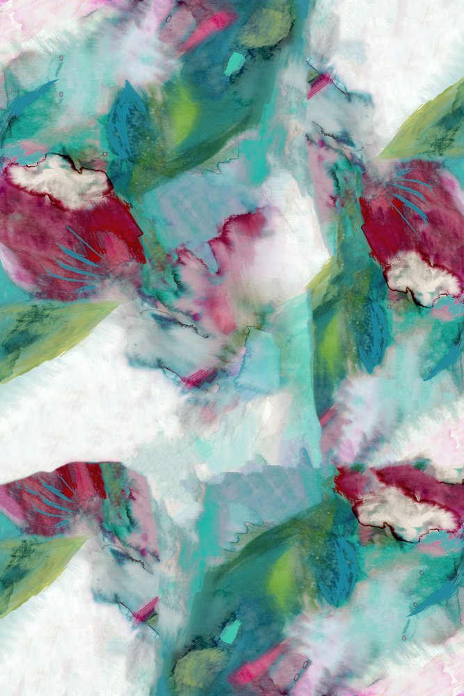 Abstrato floral vibrante de cartissi