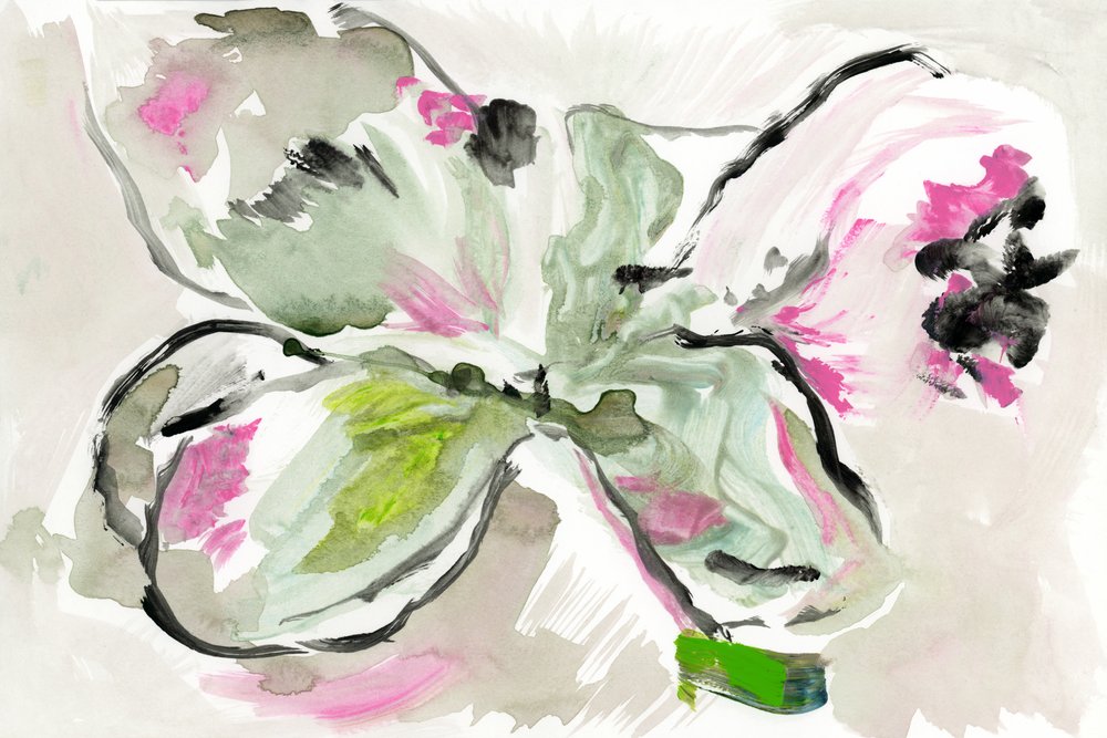 Esboço floral vibrante de cartissi