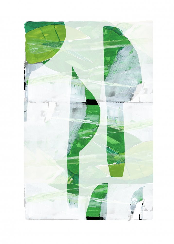 Abstrato em Verde Vibrante de cartissi