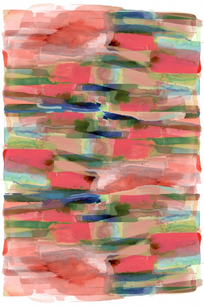Pinceladas abstratas vibrantes em camadas de cartissi