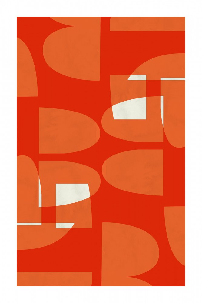 Curvas vibrantes do estilo Mid-Century de cartissi