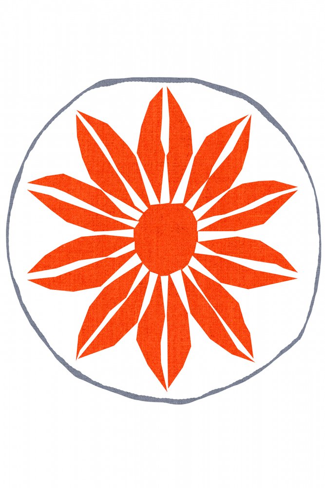Flor laranja vibrante de cartissi