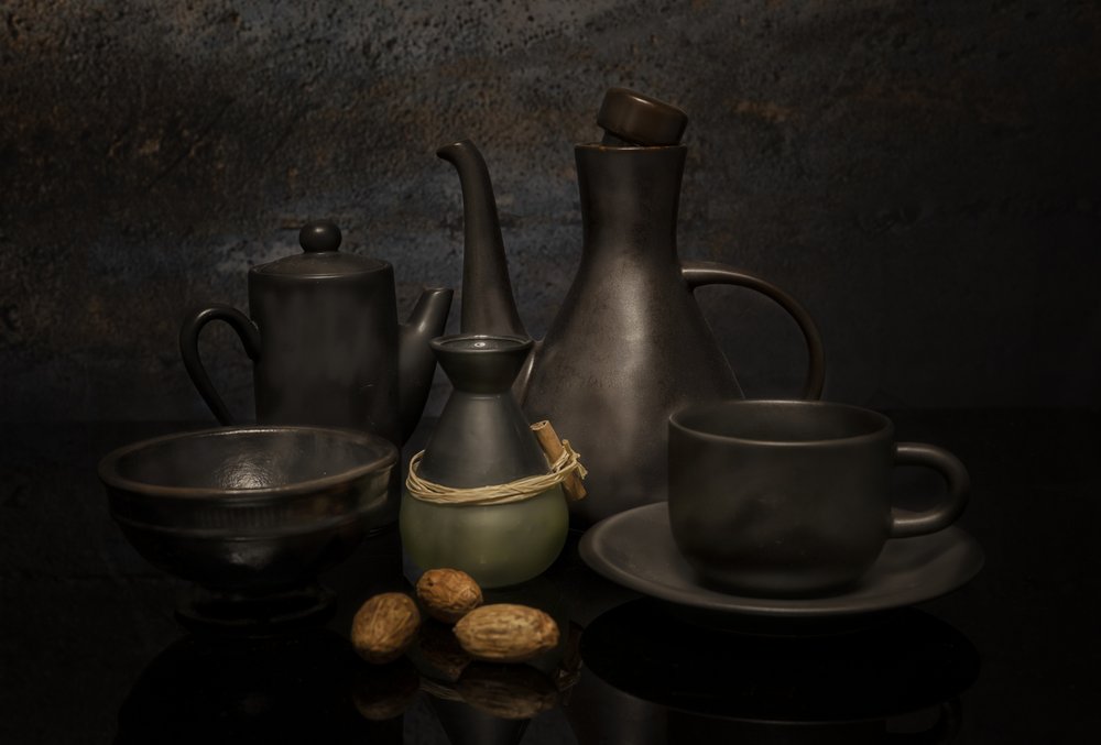 Natureza morta de Moody Pottery de larryliu