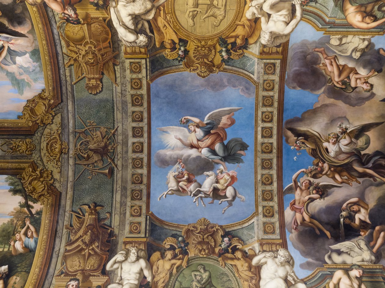 Alegoria do Sol, afresco da abóbada da Galeria de Ouro, de François Perrier (1594-1649), 1645. Banque de France. Hotel de Toulouse, hotel de la Villière, Paris - Hotel de Toulouse, headq de Unknown