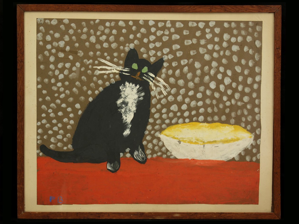 Gato de Pat Berrisford, 6 anos, 1948 (pintura de pôster sobre papel) de Unknown