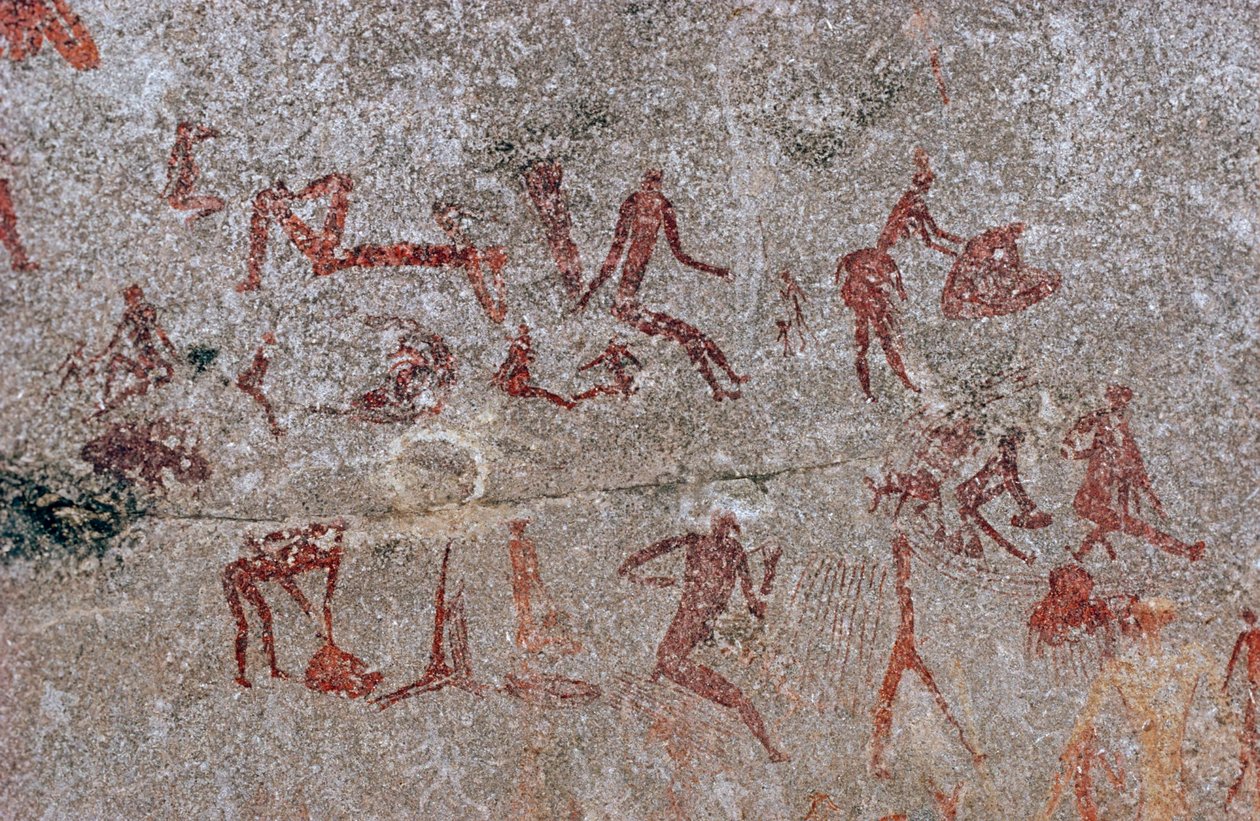 Pintura Rupestre de Bosquímanos, África do Sul de Unknown