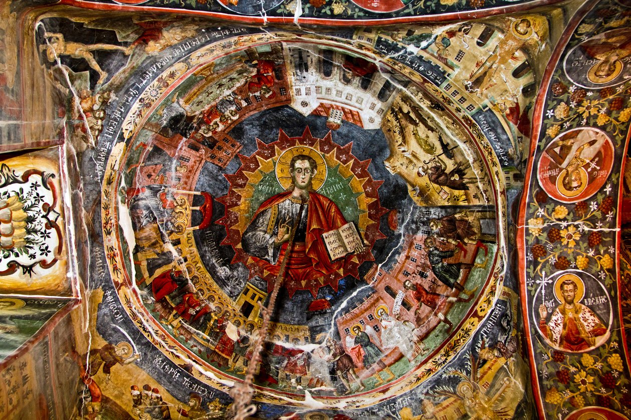 Teto, de, st, marys, igreja, leusa, albânia de Unknown