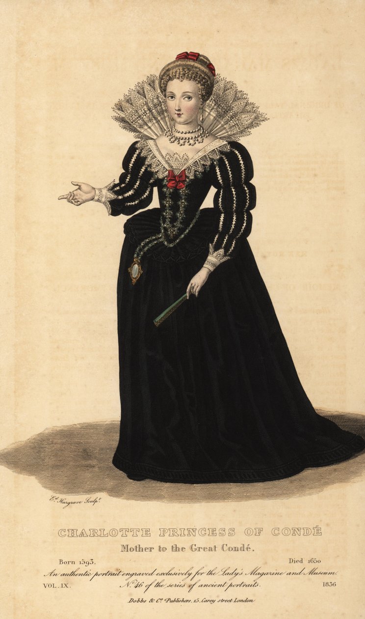 Charlotte Marguerite de Montmorency, princesa do Conde, mãe do Grande Conde, 1593-1650 de Unknown