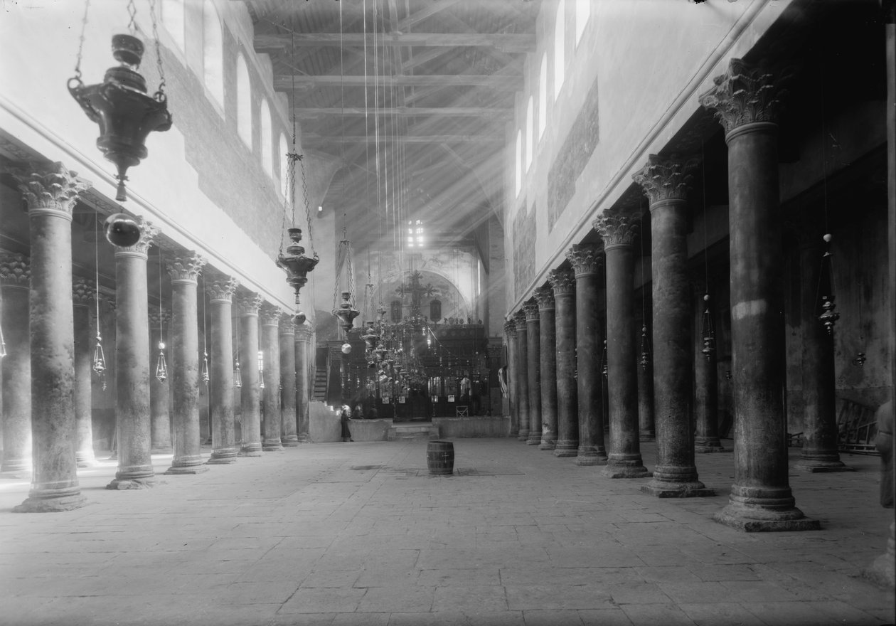 Igreja da Natividade, Belém, 1934-9 (foto bw) de Unbekannt Unbekannt