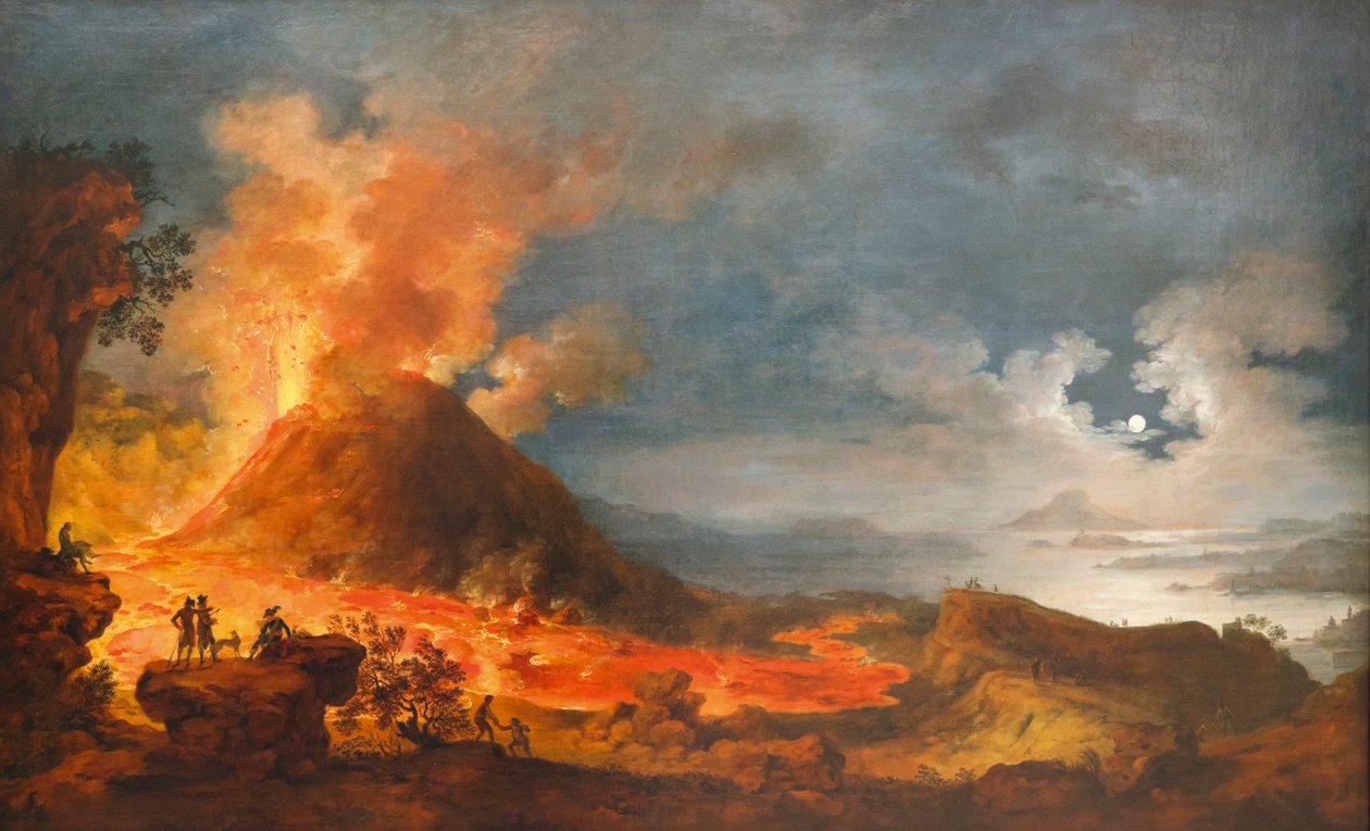 Erupção do Monte Vesúvio, Itália, 14 de maio de 1771 de Unknown