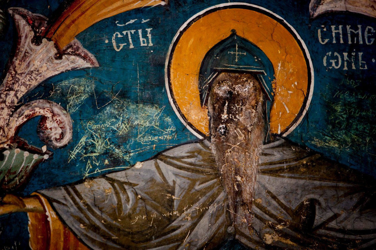 Afresco com a genealogia da dinastia Nemanjic de Unknown