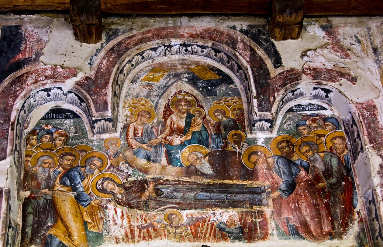 Interior, de, st marys, igreja, leusa, albânia de Unknown